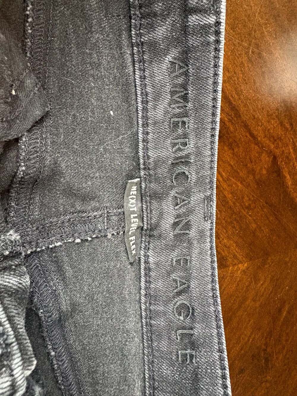 American Eagle Next Level Flex Men Jeans 30x30 Gray Black Slim Straight Stretch - Picture 6 of 8